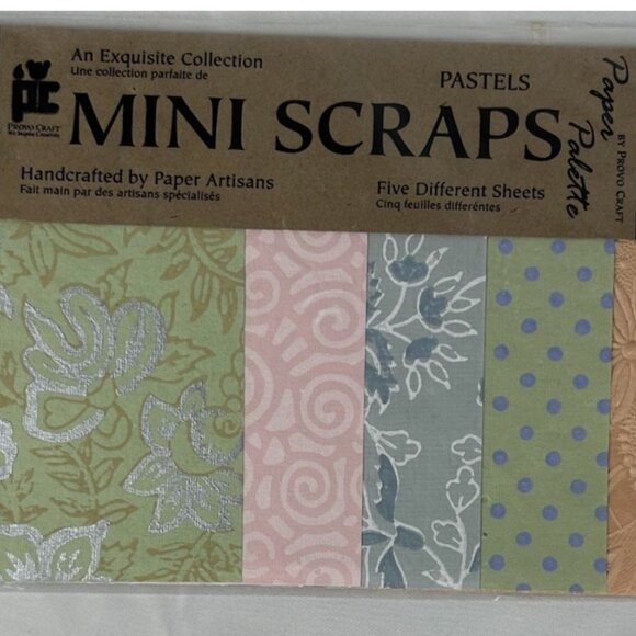 2 NEW Packs Provo Craft Mini Scraps Golds Pastels Paper Passports Scrapbooking - Picture 2 of 4